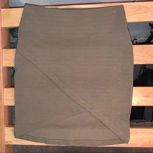 Olive Green Tulip Hem Pencil Skirt